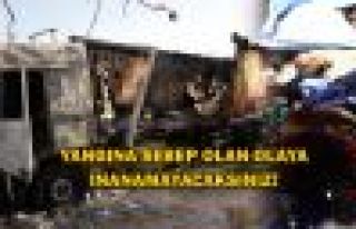 TIR ve şoför alev alev yandı