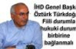 Türkdoğan: Fiili durumla hukuki durum birbirine...