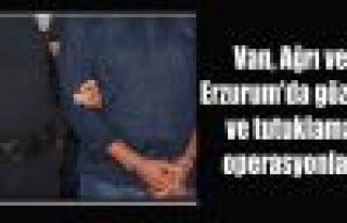 Van, Ağrı ve Erzurum'da gözaltı ve tutuklama operasyonları