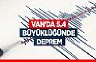 Van'da 5.4 büyüklüğünde deprem