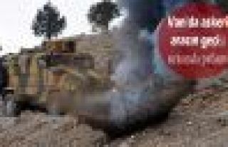 Van'da askeri aracın geçişi sırasında patlama