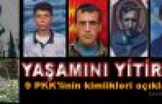 Yaşamını yitiren 9 PKK'linin kimlikleri açıklandı
