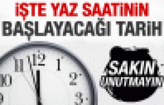 Yaz saati uygulaması 27 Mart'ta başlayacak