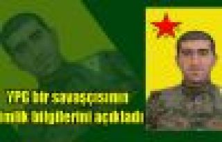 YPG bir savaşçısının kimlik bilgilerini açıkladı