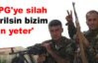 'YPG'ye silah verilsin bizim için yeter'
