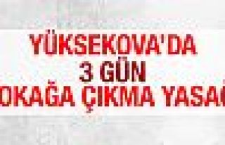 Yüksekova'da 3 günlük sokağa çıkma yasağı...