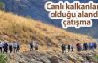 Yüksekova'da canlı kalkanların olduğu alanda çatışma