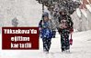 Yüksekova'da eğitime kar tatili