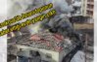 Yüksekova'da havan topunun isabet ettiği evde yangın...