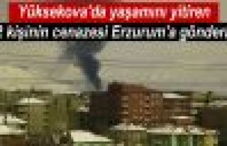 Yüksekova'da yaşamını yitiren 12 kişinin cenazesi...