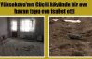 Yüksekova'nın Güçlü köyünde bir eve havan topu...