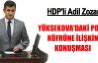 Zozani 'polis küfrü'yle ilgili Meclis'te konuştu