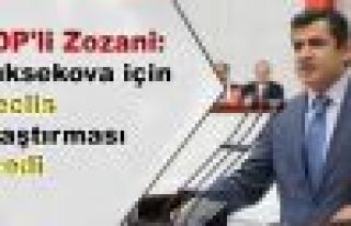 Zozani Yüksekova için Meclis Araştırması istedi